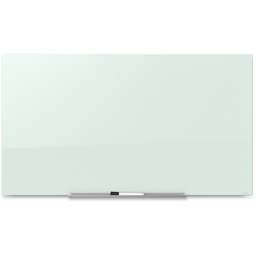 Quartet Invisamount Magnetic Glass Dry-Erase Board - 39.1" (3.3 ft) Width x 22" (1.8 ft) Height - White Tempered Glass Surface - Rectangle - Horizontal/Vertical - 1 Each