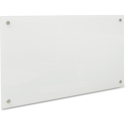Quartet Infinity Magnetic Glass Cubicle Board, 30" x 18" - 30" (2.5 ft) Width x 18" (1.5 ft) Height - White Tempered Glass Surface - Rectangle - 1 Each