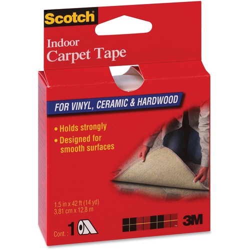 Scotch Double-sided Tape - 14 yd (12.8 m) Length x 1.50" (38.1 mm) Width - Vinyl Backing - 1 / Roll