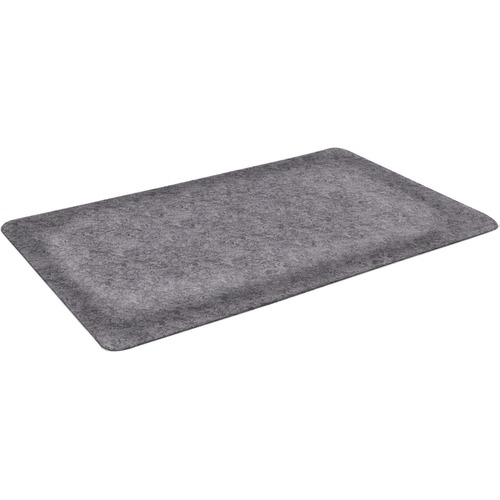 Floortex Anti-fatigue Mat - Workstation, Call Centre - 24" (609.60 mm) Length x 24" (609.60 mm) Depth - Square - Vinyl - Gray - Anti-Fatigue Mats - FLRFPCM2424G