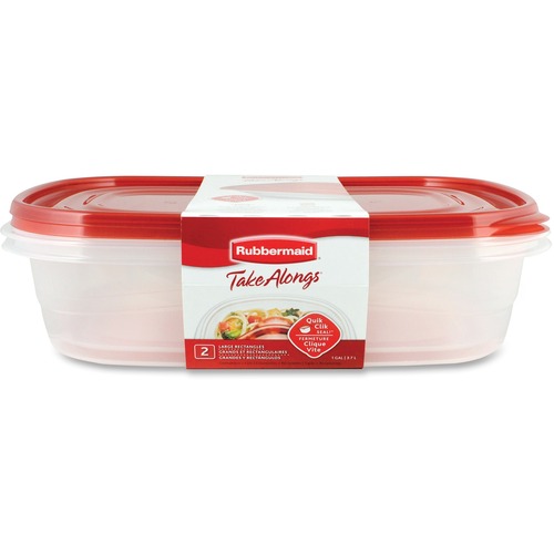 Rubbermaid TakeAlongs Storage Ware - Food Container - Dishwasher Safe - Microwave Safe - Clear, 1 gallon - 2 Piece(s) / Pack