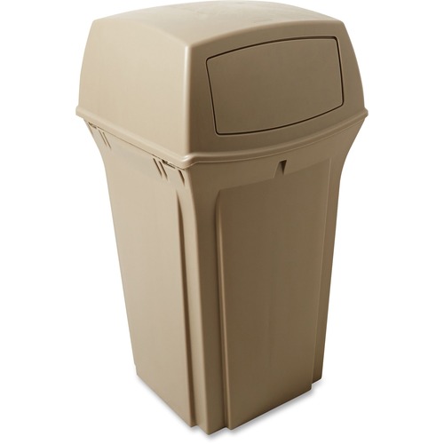 Rubbermaid Commercial 8430-88 35 Gallon Ranger Container - 132.49 L Capacity - Square - 41" Height x 21.5" Width - Beige - 1 Each