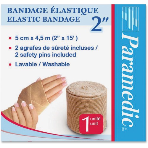 Paramedic Elastic Bandage 2'' - 2" (50.80 mm) x 14.76 ft (4500 mm) - 1 Each - Fabric - First Aid Kits & Supplies - PME9991003