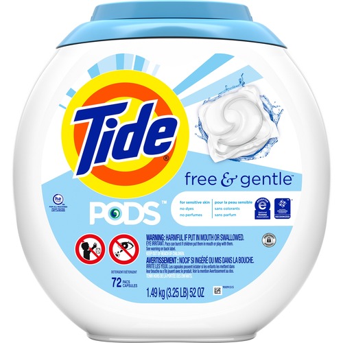 Tide PODS Free and Gentle Laundry Detergent - 72/Pack