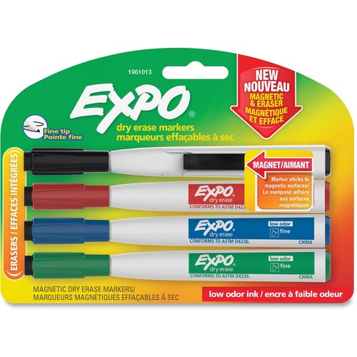 Expo Dry Erase Marker - Fine Marker Point - Assorted - 4 / Pack