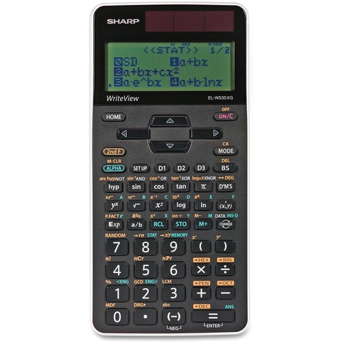 Sharp Calculators WriteView Scientific Calculator - 330 Functions - Slide-on Hard Case, Textbook Display - 4 Line(s) - Battery Powered - 1 Each - Graphing & Scientific Calculators - SHRELW535XGBW