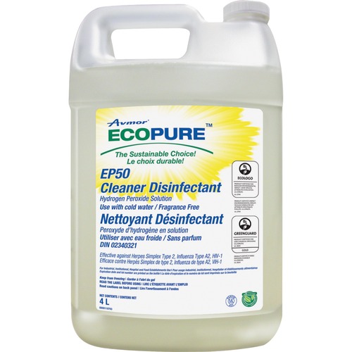 Unisource 2135278001 4L EP50 Cleaner Disinfetant with Hydrogen Peroxide - 135.3 fl oz (4.2 quart) - 1 Each