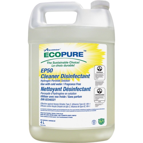 Unisource 2135278001 4L EP50 Cleaner Disinfetant with Hydrogen Peroxide - 135.3 fl oz (4.2 quart) - 1 Each - Medical Disinfectants & Cleaners - AVM2135278001