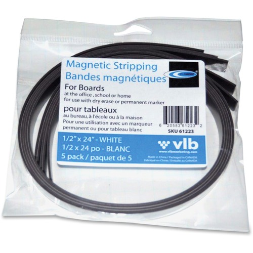 Filemode Magnet Strip - 5 / Pack - White - Magnetic Tape - VLB61223