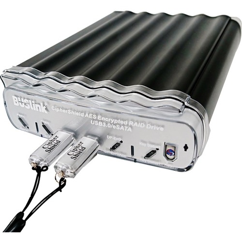 Buslink CipherShield CSX4TSSDU3KKB 4 TB Desktop Solid State Drive - External - eSATA, USB 3.0 - 512-bit Encryption Standard