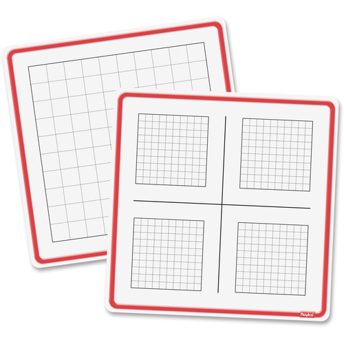 Roylco Count To 100 Dry Erase Boards - 12.8" (1.1 ft) Width x 12.8" (1.1 ft) Height - Square - 24 / Pack - Dry-Erase Boards - ROY49625