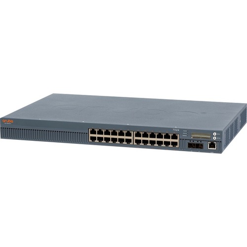 HPE 7024 Wireless LAN Controller - 24 x Network (RJ-45) - 10 Gigabit Ethernet, Gigabit Ethernet - PoE Ports - Desktop, Rack-mountable