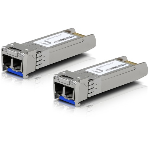 Ubiquiti U Fiber SFP+ Module - For Optical Network, Data Networking - 1 x LC Duplex 10GBase-X Network - Optical Fiber - Single-mode - 10 Gigabit Ethernet - 10GBase-X - 2 Pack