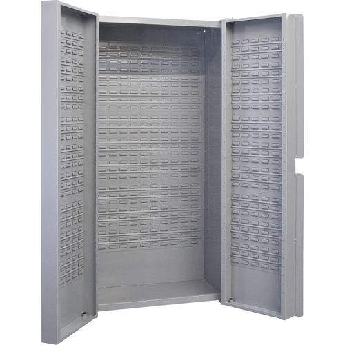 KLETON Deep Door Combination Cabinets - 38" x 24" x 72" - Hinged Door(s) - Welded, Heavy Duty, Louvered Panel - Gray - Powder Coated - Steel