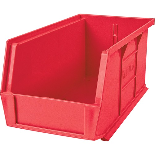 KLETON Storage Bin - 5" Height x 5.5" Width x 10.9" Depth - Stackable - Red - Plastic