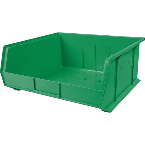 KLETON Storage Bin - 7" Height x 16.5" Width x 14.8" Depth - Stackable - Green - Plastic