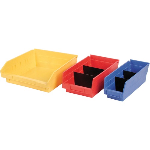 Quantum Storage CC398 Shelf Bin - 4" Height x 11.1" Width x 11.6" Depth - Durable - Yellow - Polypropylene