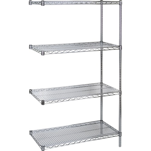 KLETON Chromate Wire Shelving - 907.18 kg Weight Capacity x 72" Width x 24" Depth x 74" Height - Chrome - Industrial & Commercial Shelving - KLTRL090