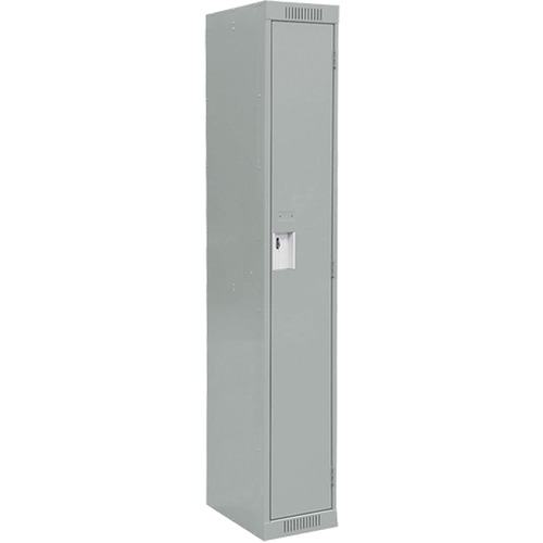 ASM Clean Line Locker - 1 Tier(s) - Padlock Lock - Overall Size 72" x 12" x 18" - Gray - Steel, Aluminum