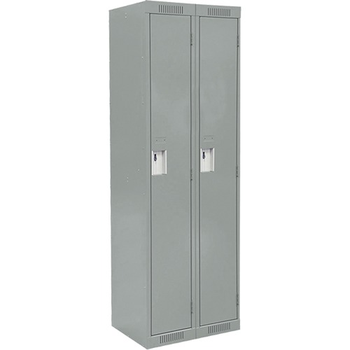 ASM Clean Line Locker - 1 Tier(s) - Padlock Lock - Overall Size 72" x 18" - Gray - Steel, Aluminum