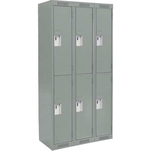 ASM Clean Line Locker 2 Tier, Gray - 72" x 18"