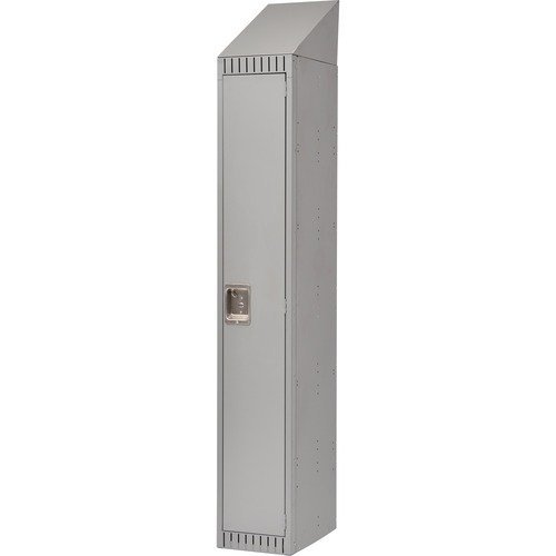 KLETON Locker - 1 Tier(s) - Padlock Lock - Overall Size 72" x 12" x 18" - Gray - Stainless Steel, Steel - Lockers - KLTFL380