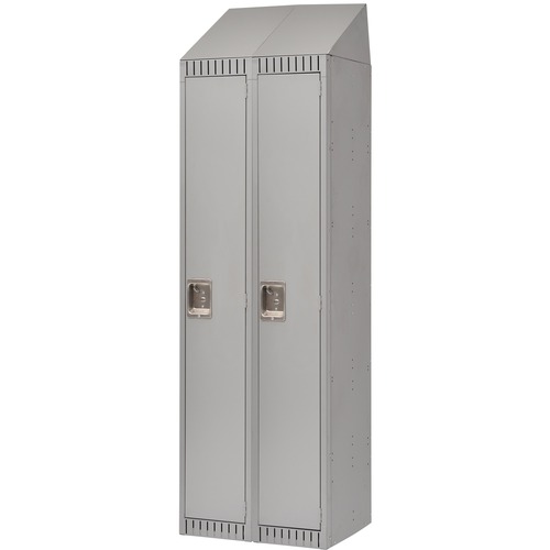 KLETON Locker - 1 Tier(s) - Padlock Lock - Overall Size 72" x 18" - Gray - Stainless Steel, Steel - Lockers - KLTFL381