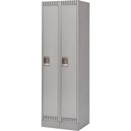 KLETON Locker - 1 Tier(s) - Padlock Lock - Overall Size 72" x 18" - Gray - Stainless Steel, Steel