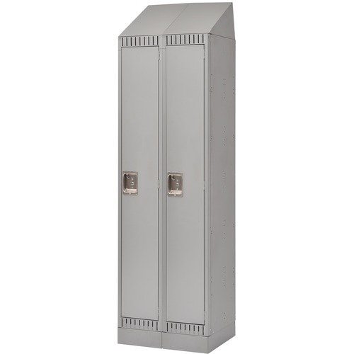 KLETON Locker - 1 Tier(s) - Padlock Lock - Overall Size 72" x 18" - Gray - Stainless Steel, Steel - Lockers - KLTFL405