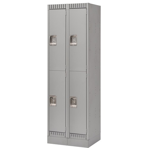 KLETON Locker - 2 Tier(s) - Padlock Lock - Overall Size 72" x 18" - Gray - Stainless Steel, Steel - Lockers - KLTFL397