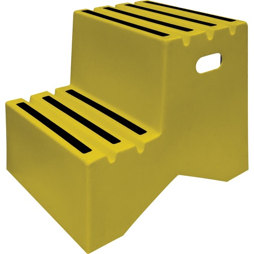 Diversified Plastics Stool - 2 Step - Yellow, Black - Ladders & Step Stools - DPLST21714