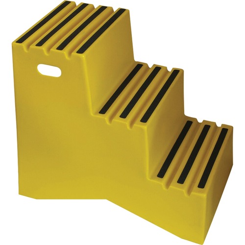 Diversified Plastics Stool - 3 Step - Yellow, Black - Ladders & Step Stools - DPLST32714