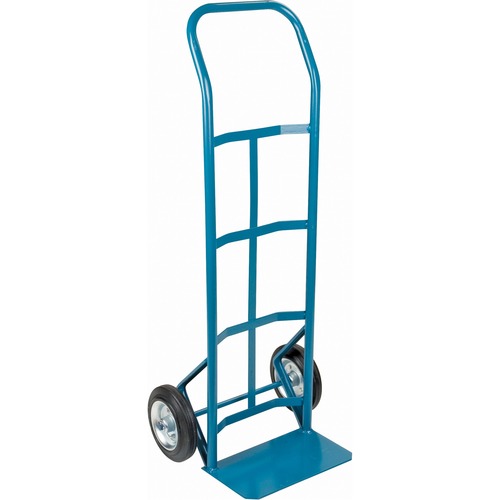 KLETON Rubber Wheel Hand Truck - Continuous Handle - 272.16 kg Capacity - 2 Casters - 8" (203.20 mm) Caster Size - Steel - 19.5" Width x 46" Height - Steel Frame - Kleton Blue - Hand Trucks & Dollies - KLTMK728