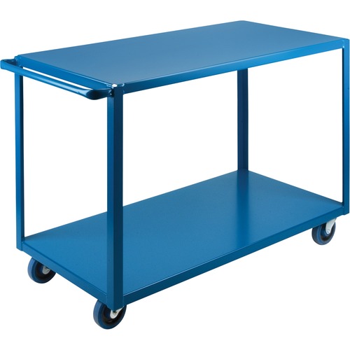 KLETON Utility Cart - 2 Shelf - 408.23 kg Capacity - 4 Casters - 5" (127 mm) Caster Size - Steel - 24" Width x 36" Depth x 40" Height - Kleton Blue