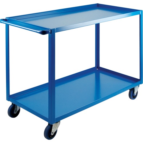 KLETON Shelf Cart - 2 Shelf - 544.31 kg Capacity - 4 Casters - 5" (127 mm) Caster Size - Steel - 24" Width x 36" Height - Kleton Blue