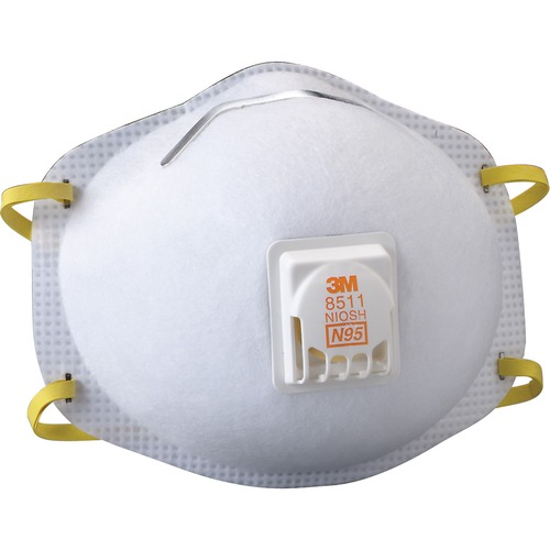3M Cool Flow Safety Respirator N95 - Recommended for: Warehouse, Industrial - Standard Size - 10 / Box
