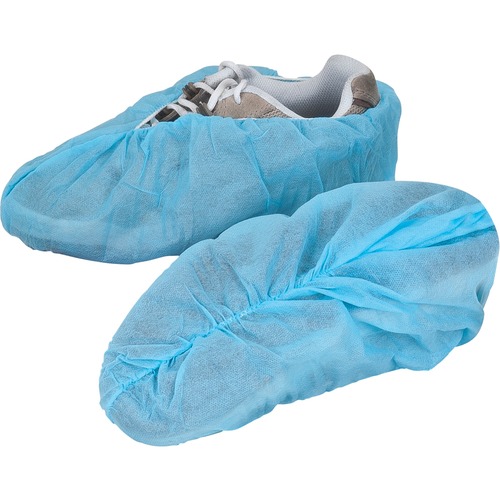 Zenith Non-Conductive Shoe Covers - Recommended for: Industrial, Warehouse - Large Size - Polypropylene - Blue