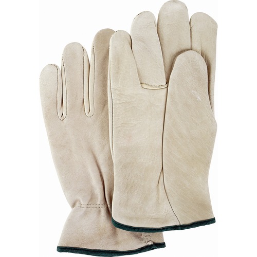 Zenith Grain Cowhide Drivers Gloves, Large - Large Size - Cowhide, Leather - Comfortable, Durable, Water Resistant, Snug Fit, Oil Resistant, Hemmed Cuff - For Construction, Driving, Equipment Operation