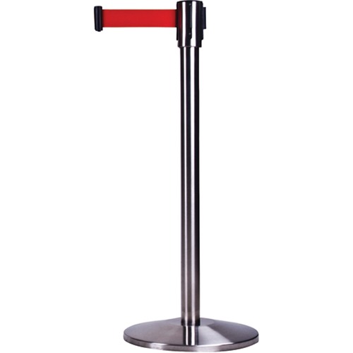 Zenith Free-Standing Crowd Control Barrier - 84" (2133.60 mm) Red Tape - 35" (889 mm) Height