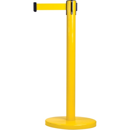 Zenith Free-Standing Crowd Control Barrier - 84" (2133.60 mm) Yellow Tape - 35" (889 mm) Height