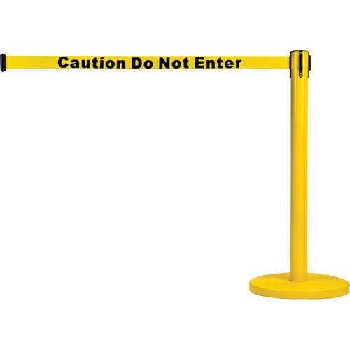 Zenith Free-Standing Crowd Control Barrier - 84" (2133.60 mm) Yellow Tape - 35" (889 mm) Height