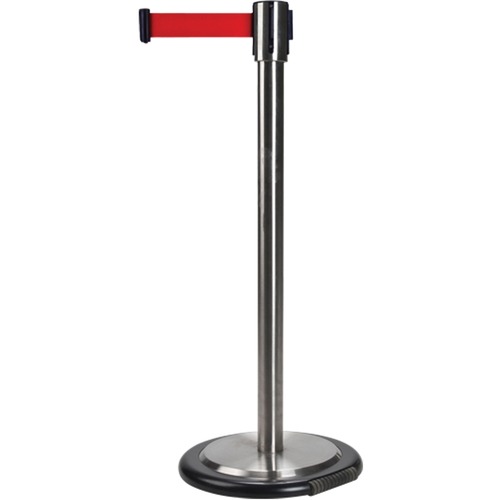 Zenith Free-Standing Crowd Control Barrier - 84" (2133.60 mm) Red Tape - 35" (889 mm) Height