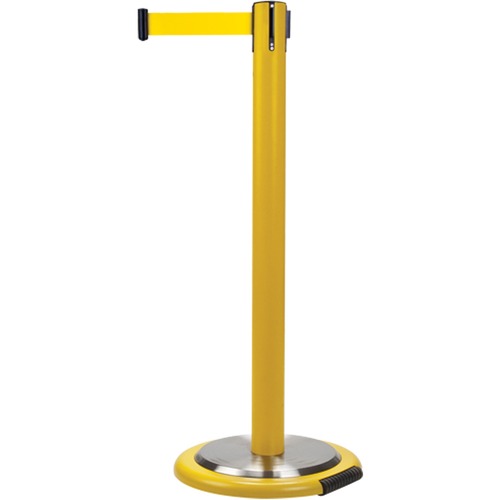 Zenith Free-Standing Crowd Control Barrier - 84" (2133.60 mm) Yellow Tape - 35" (889 mm) Height