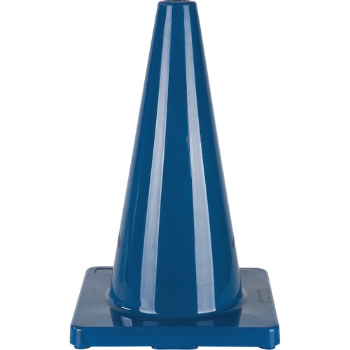 Zenith Traffic Cone - 18" (457.20 mm) Height - Cone Shape - Lightweight, Flexible, Durable, Temperature Resistant - Polyvinyl Chloride (PVC) - Blue