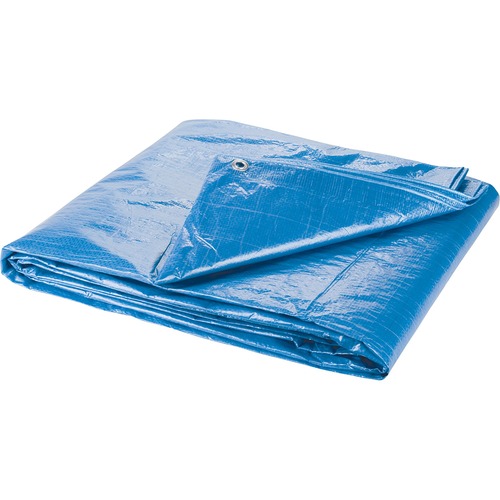 KLETON NI775 Tarp - 18 ft (5486.40 mm) Width x 24 ft (7315.20 mm) Length - Blue - Polyethylene, Polypropylene - Tool Storage & Organization - KLTNI775