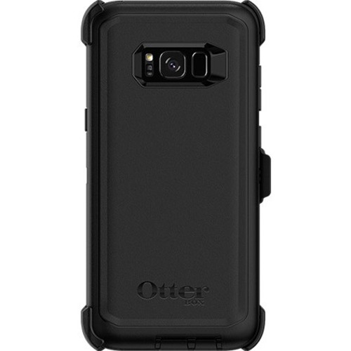 OtterBox Defender Carrying Case (Holster) Smartphone - Black - Wear Resistant, Drop Proof, Lint Resistant Port, Dust Resistant Port, Dirt Resistant Port, Bump Resistant, Tear Resistant, Damage Resistant, Impact Absorbing - Synthetic Rubber Cover, Polycarb - Carrying Cases - OBX7754582