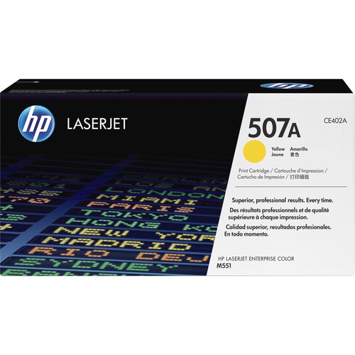 HP 507A (CE402A) Original Toner Cartridge - Single Pack - Laser - 6000 Pages - Yellow - 1 Each