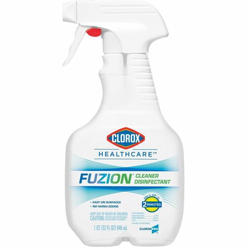 Clorox Fuzion Cleaner Disinfectant - Ready-To-Use - 32 fl oz (1 quart)Bottle - 1 Each - Low Odor, Odor Neutralizer - Translucent