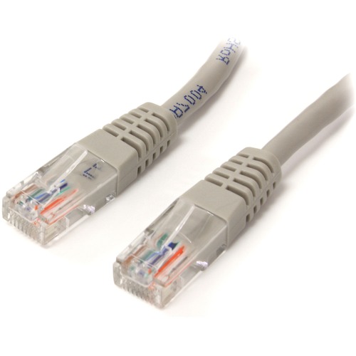 StarTech.com 7 ft Gray Molded Cat5e UTP Patch Cable - Make Fast Ethernet network connections using this high quality Cat5e Cable, with Power-over-Ethernet capability - 7ft Cat5e Patch Cable - 7ft Cat 5e Patch Cable - 7ft Cat5e Patch Cord - 7ft Molded Patc