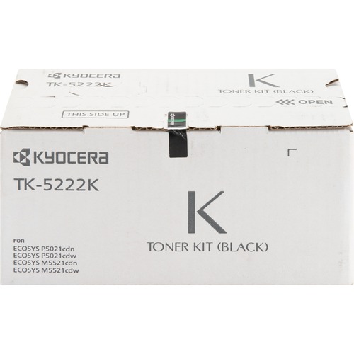 Kyocera TK-5222K Original Standard Yield Laser Toner Cartridge - Black - 1 Each - 1200 Pages